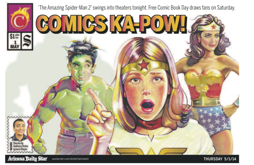 The cover of the Caliente section of the Arizona Daily Star published on May 1, 2014. The cover work was created by AZ Star artist Tammie Graves. © Arizona Daily Star 2014