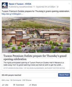 Tucson Premium Outlets prepare for Thursday's grand opening celebration